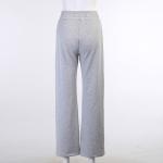 Loose Side Printing Ladies Casual Pants , Mid Waist Ladies Wide Leg Trousers