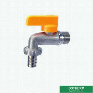China Smaller Aluminum Butterfly Handle Customized Brand Middle Weight Brass Ball Bibcock Valve Brass Tap wholesale