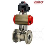 6 Inch Flanged Pneumatic Actuated Ball Valve API 6D 2 Piece Side Entry Ball