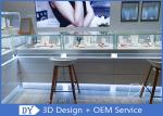 Luxurious Store Jewelry Display Cases / Beige Painting Finished Gold Shop
