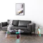 Transparent Acrylic Coffee Table Round Rainbow House Furniture