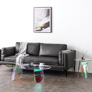 China Transparent Acrylic Coffee Table Round Rainbow House Furniture wholesale
