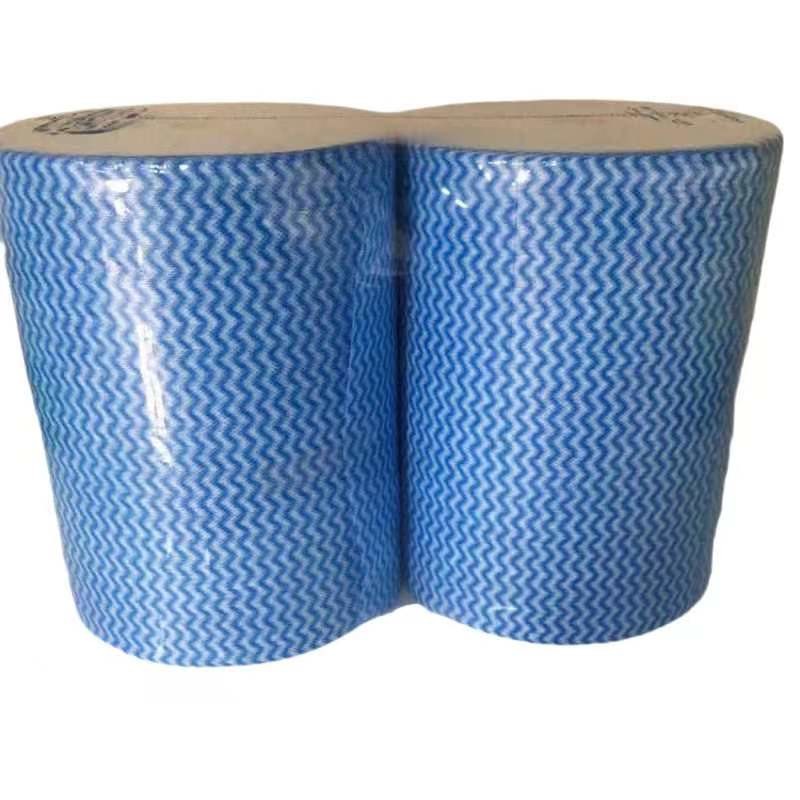 Spunlace 50GSM Disposable Dish Cloths , Super Absorbent Blue Disposable Rags