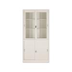 Commercial 2 Glass Door Steel Sliding Office File Cabinet Storage