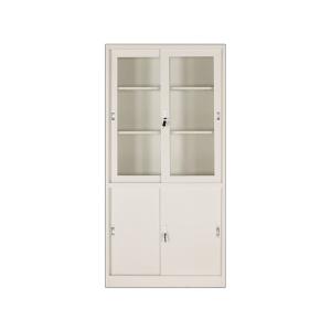 China Commercial 2 Glass Door Steel Sliding Office File Cabinet Storage wholesale