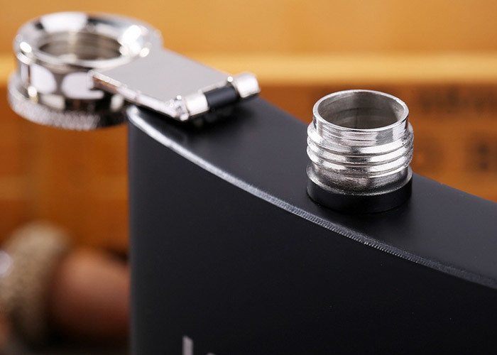 Matte Black Kitchen Household Items 8oz Stainless Steel Hip Flask