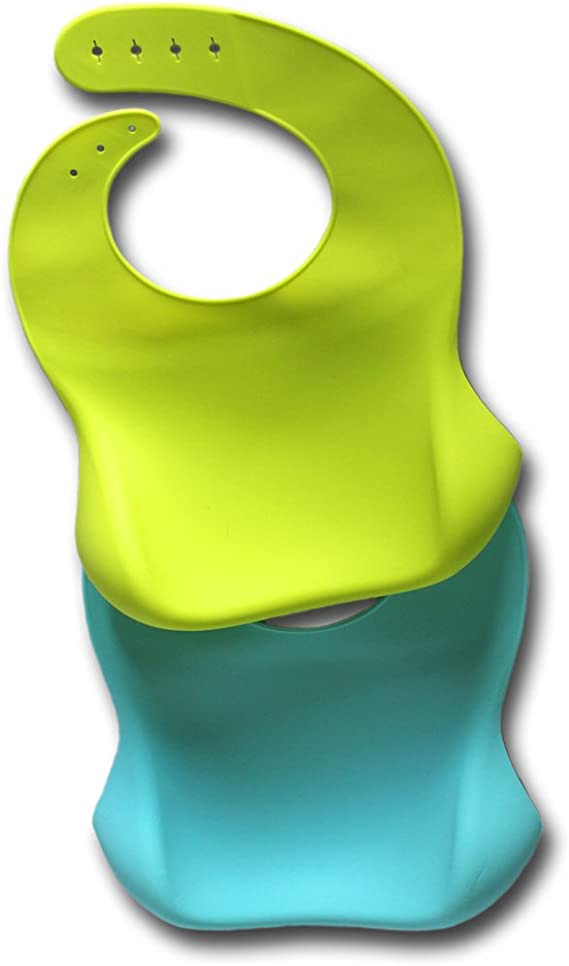 PVC Free Odorless Silicone Dinnerware Set Bib With Food Catcher Waterproof