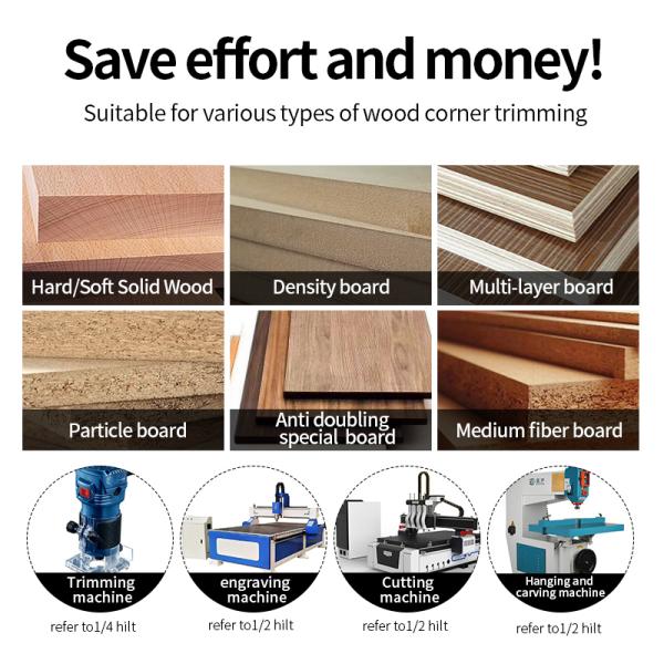 120 150 Degree Woodworking Router Bit Set 6.35mm 12.7mm Aluminum Coated End Mill