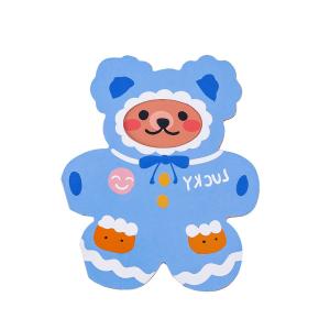 China Instagram Cartoon Bear Birthday Card Creative Cute Matte Lamination wholesale