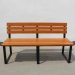 Street Furniture Metal Seating Bench Wood Grain Aluminum Commercial Long Garden