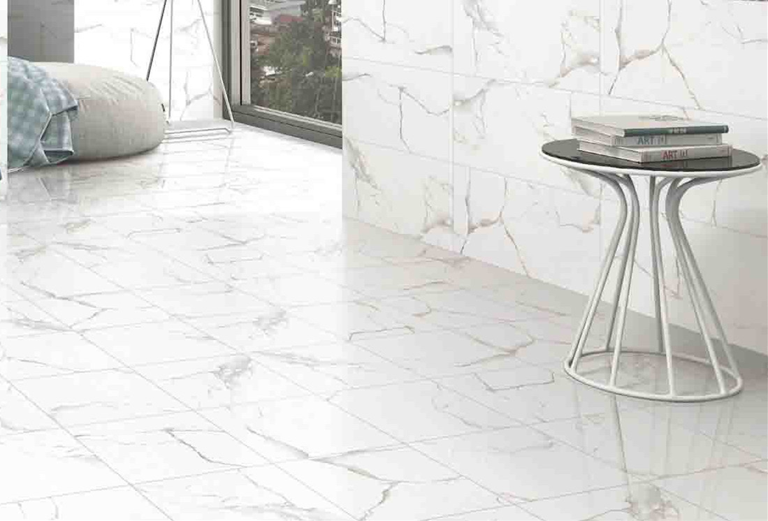 Super White Porcelain Tile For Exterior Walls 300x600 mm Shower Wall Panels