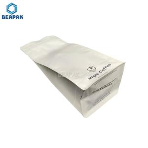 China Matte Coffee Packaging 120um Flat Bottom Pouches wholesale
