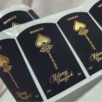Customizable Printing Gold Foil Stamping Embossed Premium Velvet Paper Wine