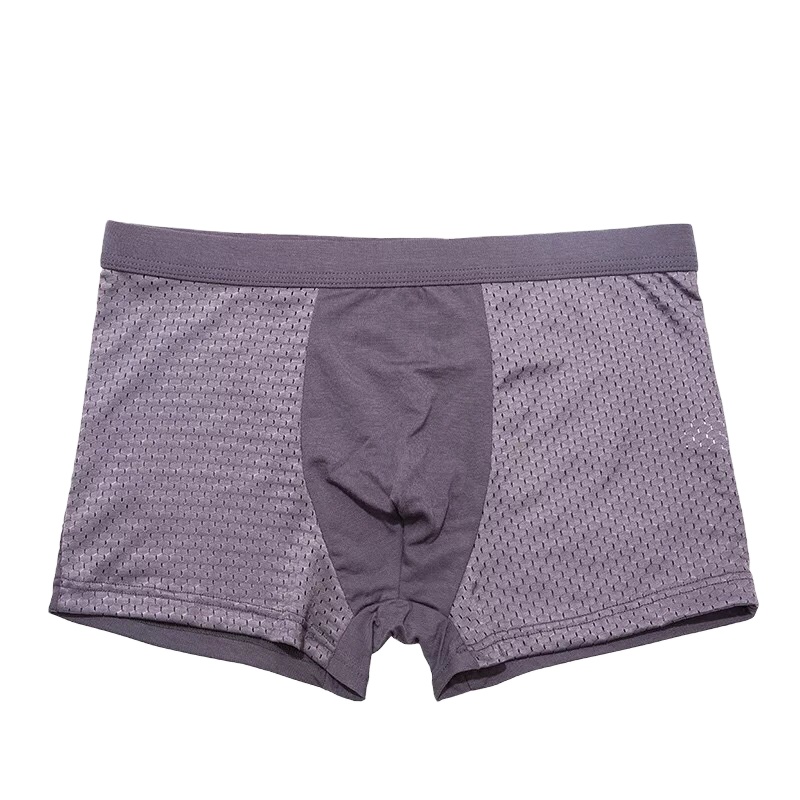 Crotch Mens Boxer Briefs Bamboo Fiber U Shape Breathable Quick Dry Underwear