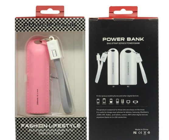 Pocket ABS 2600mah 5200mah Keyring Power Bank 5V1A