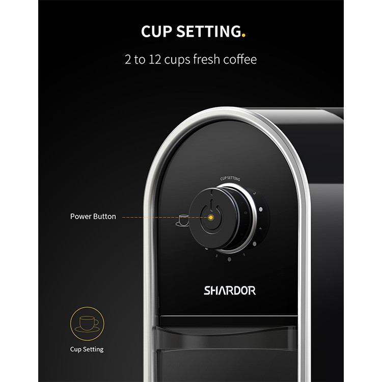 150W Burr Coffee Grinder ABS Adjustable 2-12 Cups 14 Setting Electrical Coffee Machine UL