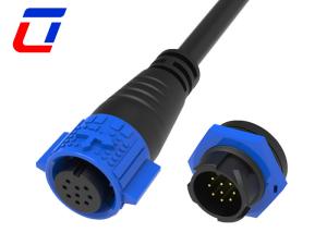 China 9 Pin Male Female Waterproof Data Connector Push Lock Outdoor Lighting Connectors wholesale