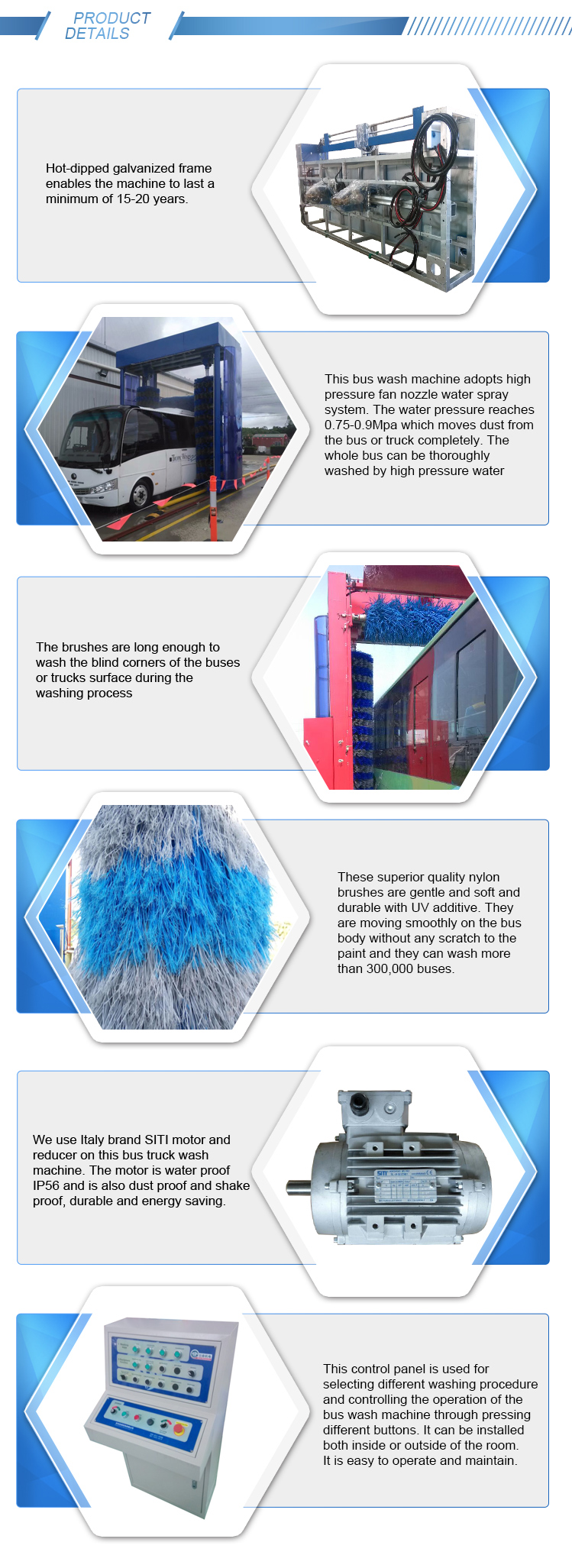 2150*4680*5510mm Mobile Automatic Bus And Truck Wash Machine