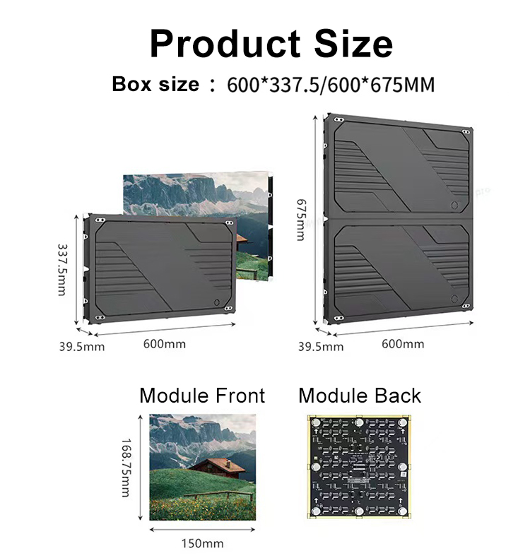 P1.25 Small Pitch LED Display 600x337.5mm Module Size Indoor LED Wall Display Panel