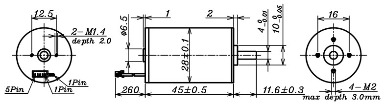 Brushless driver Motor.DC Brushless speed driver Motor.D28mm.L45mm.