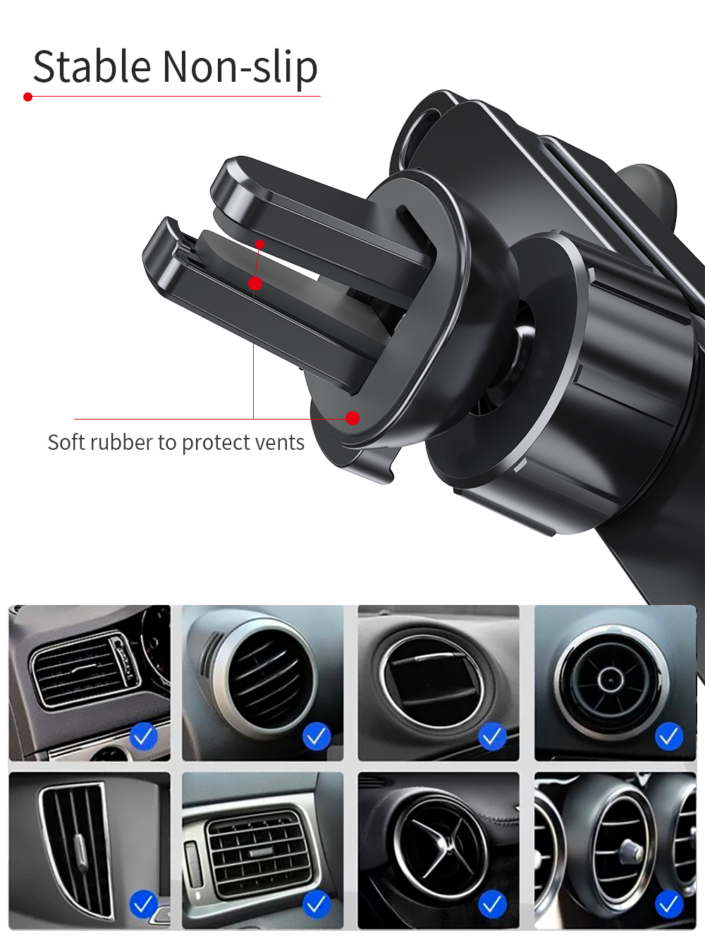 Mini Gravity Car Phone Holders For 65-88MM Mobile Phones