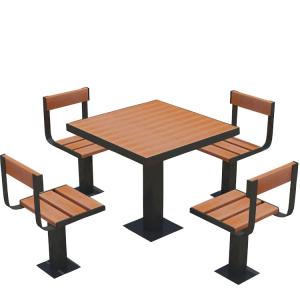 China CE ISO Approved Wearproof Wood And Metal Outdoor Table wholesale