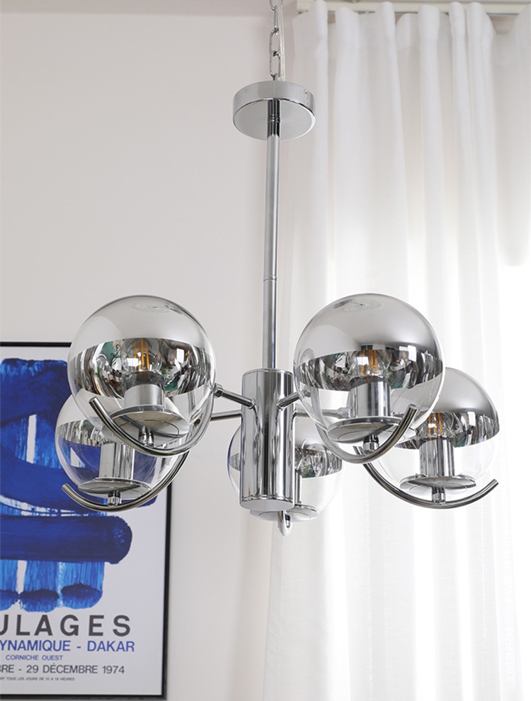 Modern Chrome Chandelier Bedroom Dining Room Art E27 Glass Ball Chandelier (WH-MI-407)