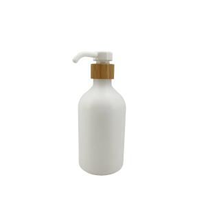 China Plastic 500ml Lotion Dispenser Bottle White Matte Round Tube Spiral Lotion Bottle wholesale