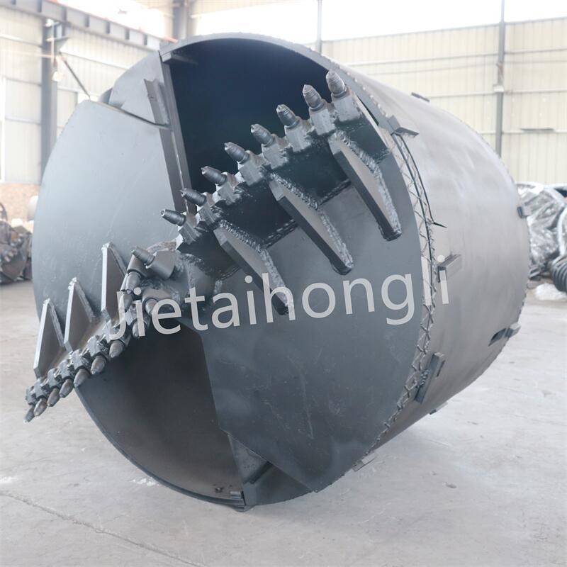 JTHL Double Bottom Rock Teeth Bucket Welding For Rotary Drilling Rig