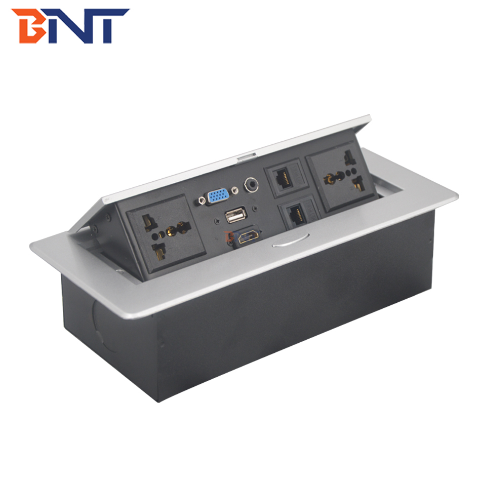 for office furniture table with vga connector desk pop up power outlet