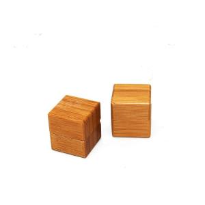 China 5g Cosmetic Case Bamboo Makeup Pressed Powder Eye Shadow With Mirror Squre wholesale