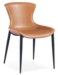 China 48CM Leather Painted Dining Room Chairs With Metal Frame wholesale