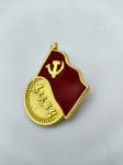 Safty Communist Lapel Pins Electroplate Diecasting Colour Filling