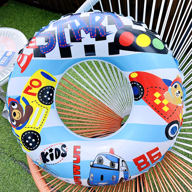 0 to 24 Months Age Range Inflatable Swim Rings Cute Pattern Design for Kids' Pool Fun