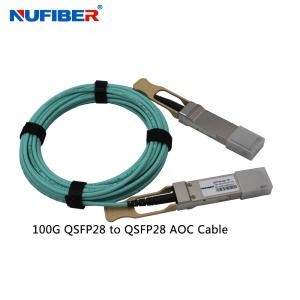 China Optical Active QSFP28 To QSFP28 AOC Ethernet Cable 100G 26AWG wholesale