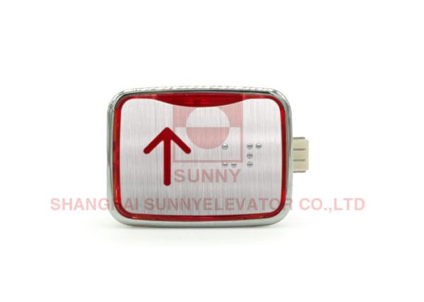 Low Price Elevator Push Button Switch Elevator Parts / ABS Base With Metal