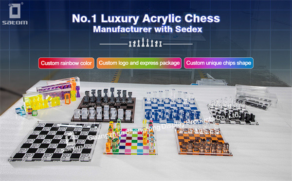 Personalized Gifts Chess Board Game Set Acrylic