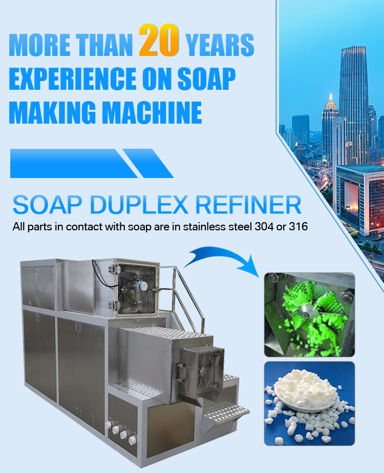 304 Stainlee Steel Twin Worm Soap Refiner Plodder Machines Customized