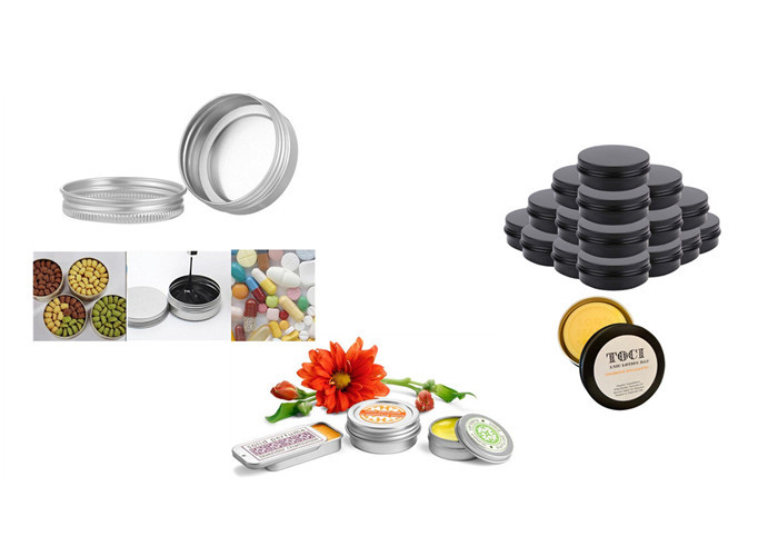 Matte pink Emboss Printing Hair Wax Cosmetic Cream Tin Container Metal Aluminum Tin Jewelry Earring Can