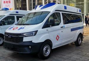 China White Ford Transit Ambulance 8 Seaters Gasoline Medical Ambulance wholesale