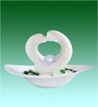 14" White Sweetheart Table Top Water Fountains Modern Outdoor Fountains