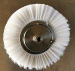 White Nylon Brush Strip Wound Shaft Spiral Brush Customized