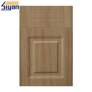 China 20mm MDF Cabinet Vinyl Wrapped Kitchen Cupboard Doors PVC Foil Surface wholesale