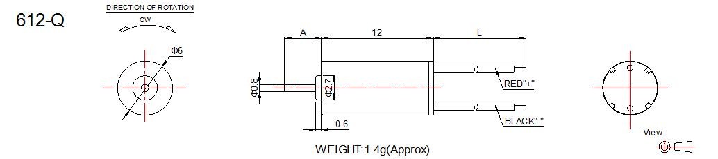High Efficiency Mini DC Motor 3v 1.5v 6mm Diameter For Blood Pressure Pump