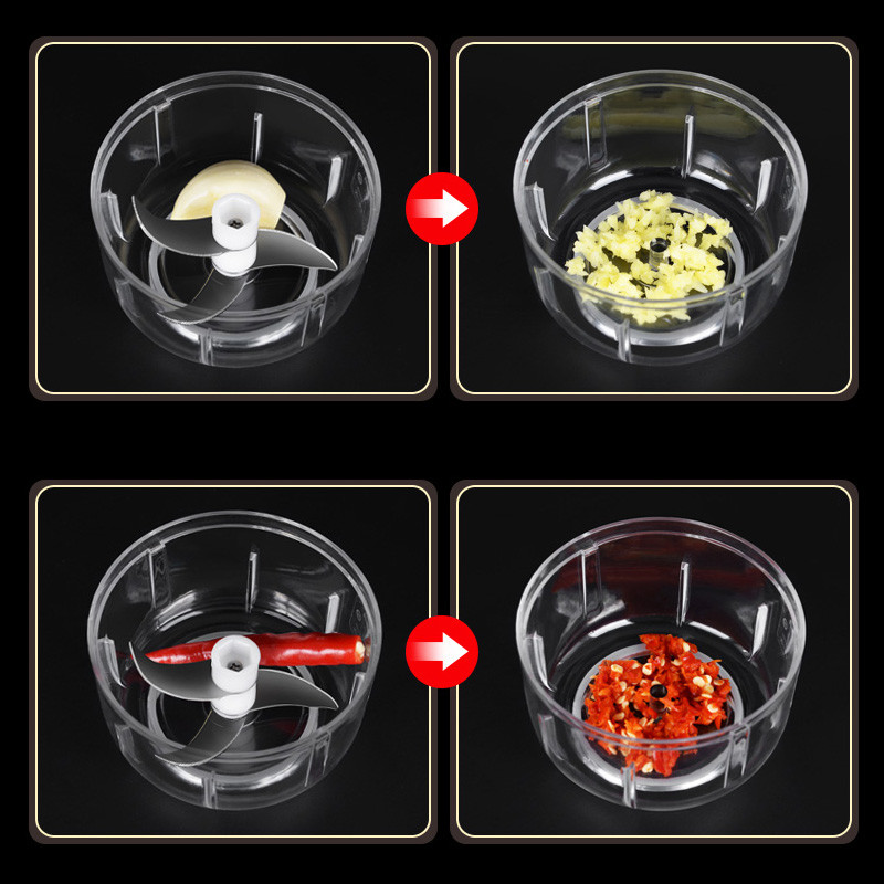 304 Stainless Steel Small Vegetable Chopper With 37W DC Motor PE