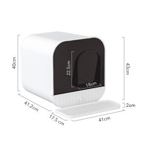 China PP PMMA Enclosed Automatic Self Cleaning Litter Box for kitty rabbits 12kg wholesale