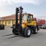 Red Industrial Forklift Truck 98KW 6 Ton Forklift Reach Truck