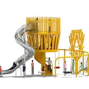 China Themed Outdoor Amusement Park Equipment With Stainless Slide ISO9001 wholesale