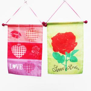 China Holiday Valentine Flag Banner Heart and Rose wholesale