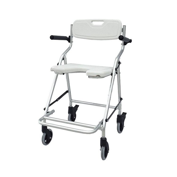Toilet Transfer Commode Adjustable Hospital Bath Chair For Elderly